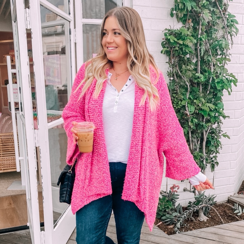 Free People BFF Cardigan in Prickly Pear